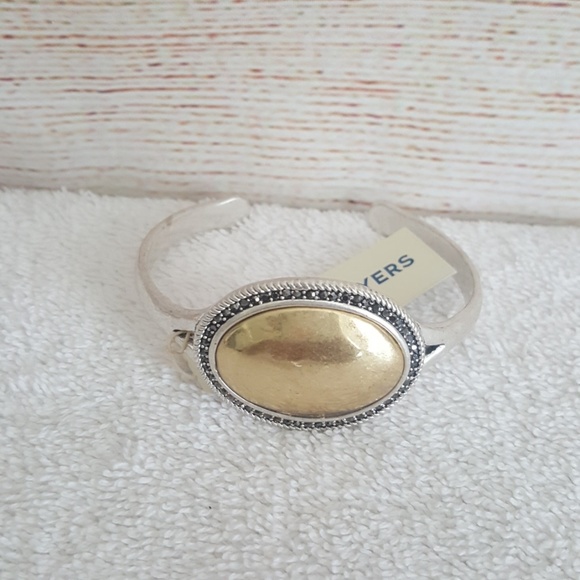 Lucky Brand Jewelry - New Lucky Brand Two Tone Pave Cuff Bracelet